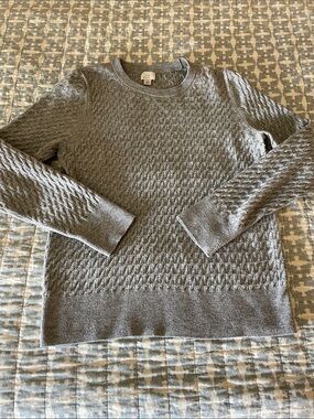 a new day Gray Cable-Knit Crewneck Sweater